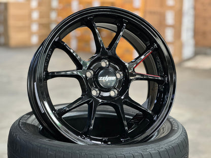 New 16X7 ET35 Lenso 95G Rim (4 wheel) Gloss Black 5X100