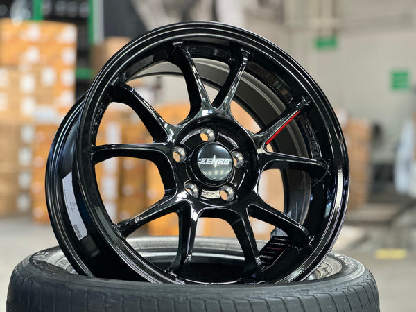 New 16X7 ET35 Lenso 95G Rim (4 wheel) Gloss Black 5X100