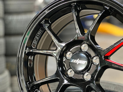 New 16X7 ET35 Lenso 95G Rim (4 wheel) Gloss Black 5X100