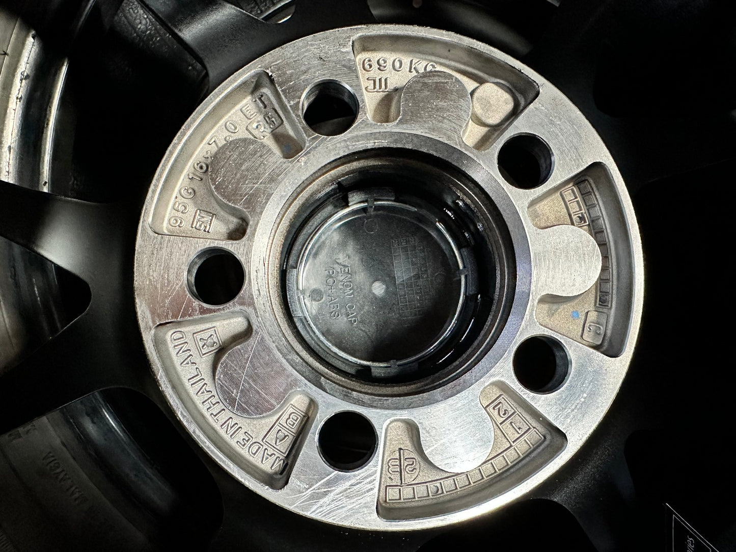 New 16X7 ET35 Lenso 95G Rim (4 wheel) Gloss Black 5X100