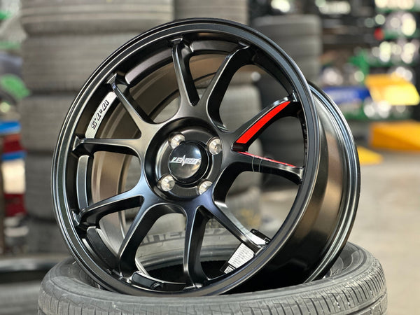 New 17X7.5 ET35 Lenso 95G Rim (4 wheel) Matt Black 4X100