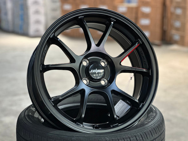 New 17X7.5 ET35 Lenso 95G Rim (4 wheel) Matt Black 4X100