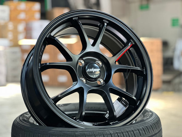 New 17X7.5 ET35 Lenso 95G Rim (4 wheel) Matt Black 4X100