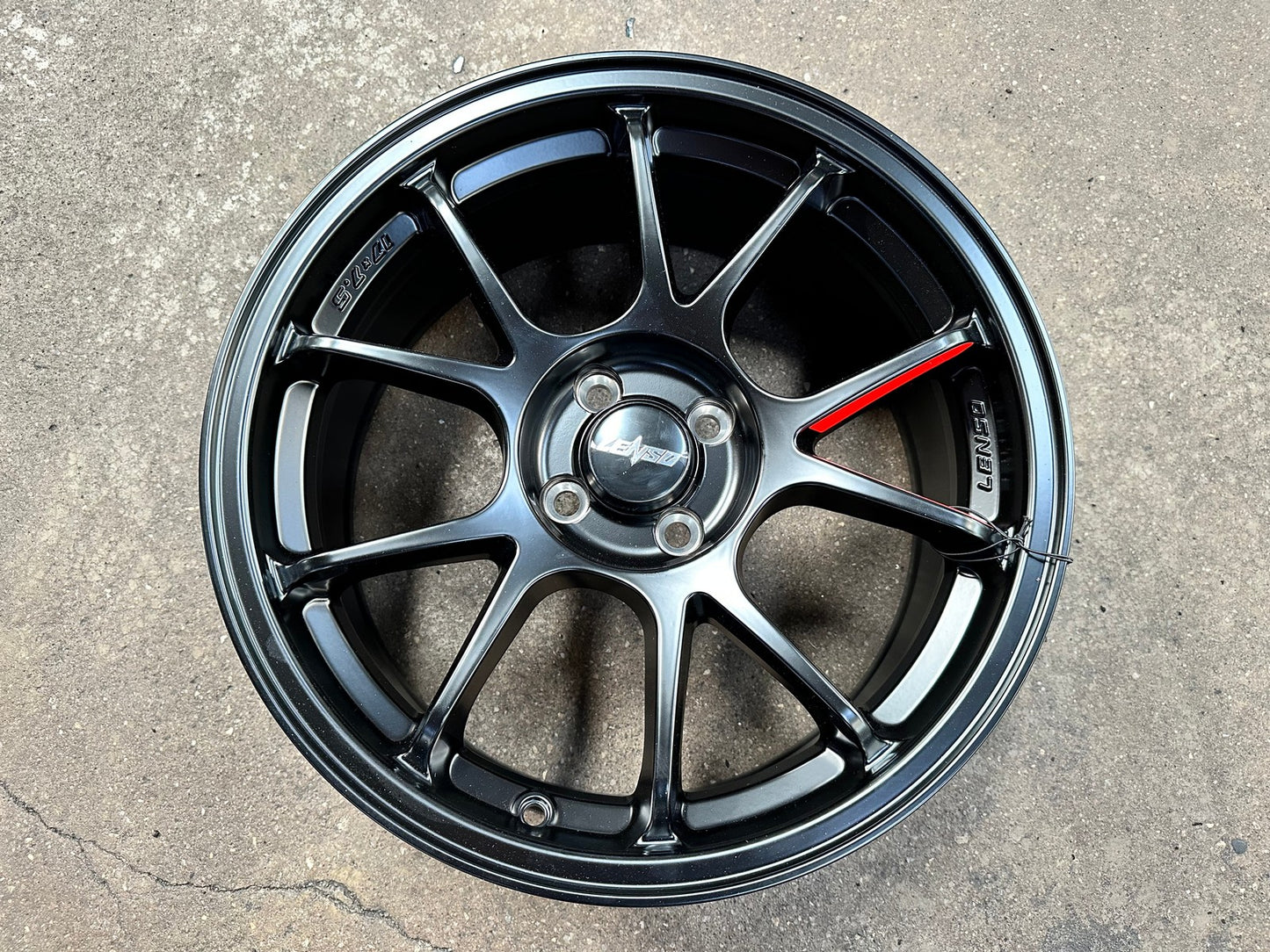 New 17X7.5 ET35 Lenso 95G Rim (4 wheel) Matt Black 4X100