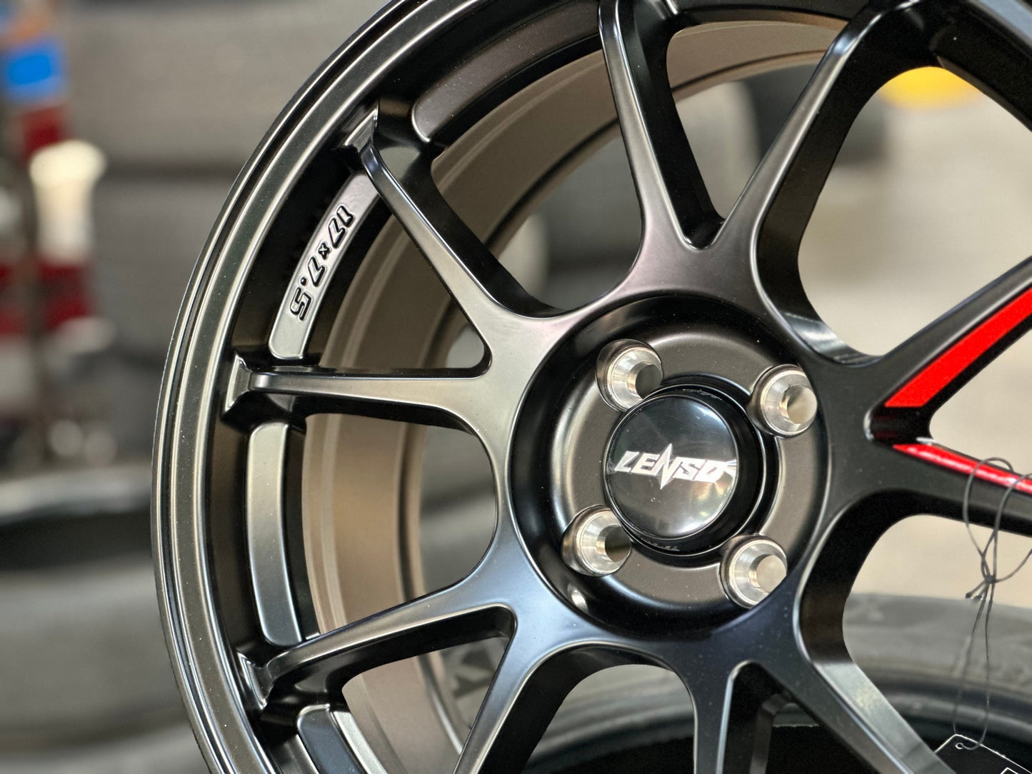 New 17X7.5 ET35 Lenso 95G Rim (4 wheel) Matt Black 4X100