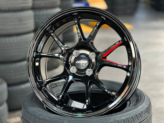 New 17X7.5 ET35 Lenso 95G Rim (4 wheel) Gloss Black 4X100