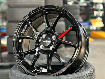New 17X7.5 ET35 Lenso 95G Rim (4 wheel) Gloss Black 4X100