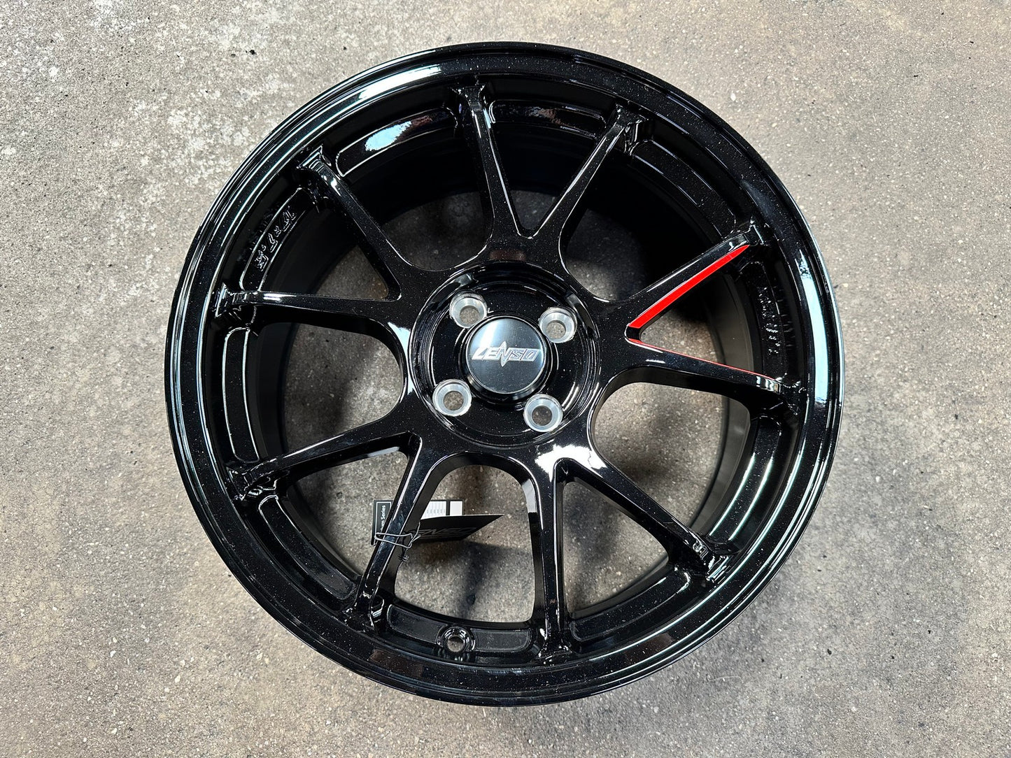 New 17X7.5 ET35 Lenso 95G Rim (4 wheel) Gloss Black 4X100