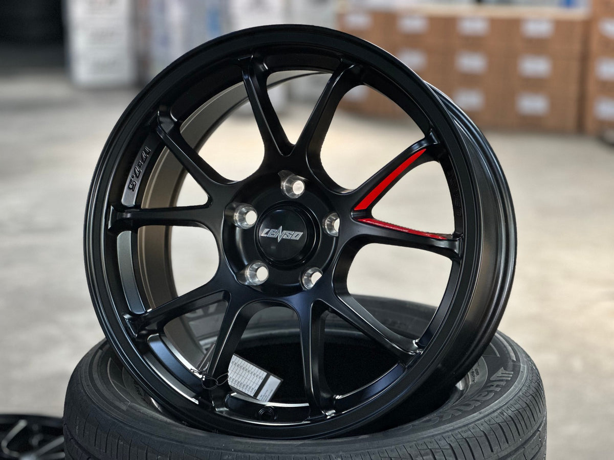New 17X7.5 ET35 Lenso 95G Rim (4 wheel) Matt Black 5X114.3