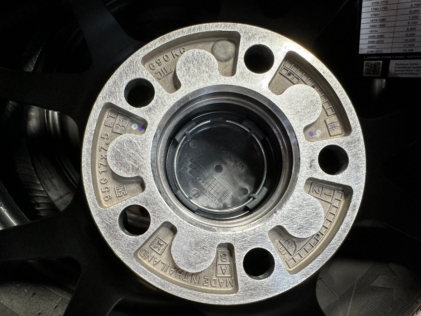 New 17X7.5 ET35 Lenso 95G Rim (4 wheel) Matt Black 5X114.3