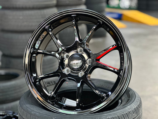 New 17X7.5 ET35 Lenso 95G Rim (4 wheel) Gloss Black 5X114.3