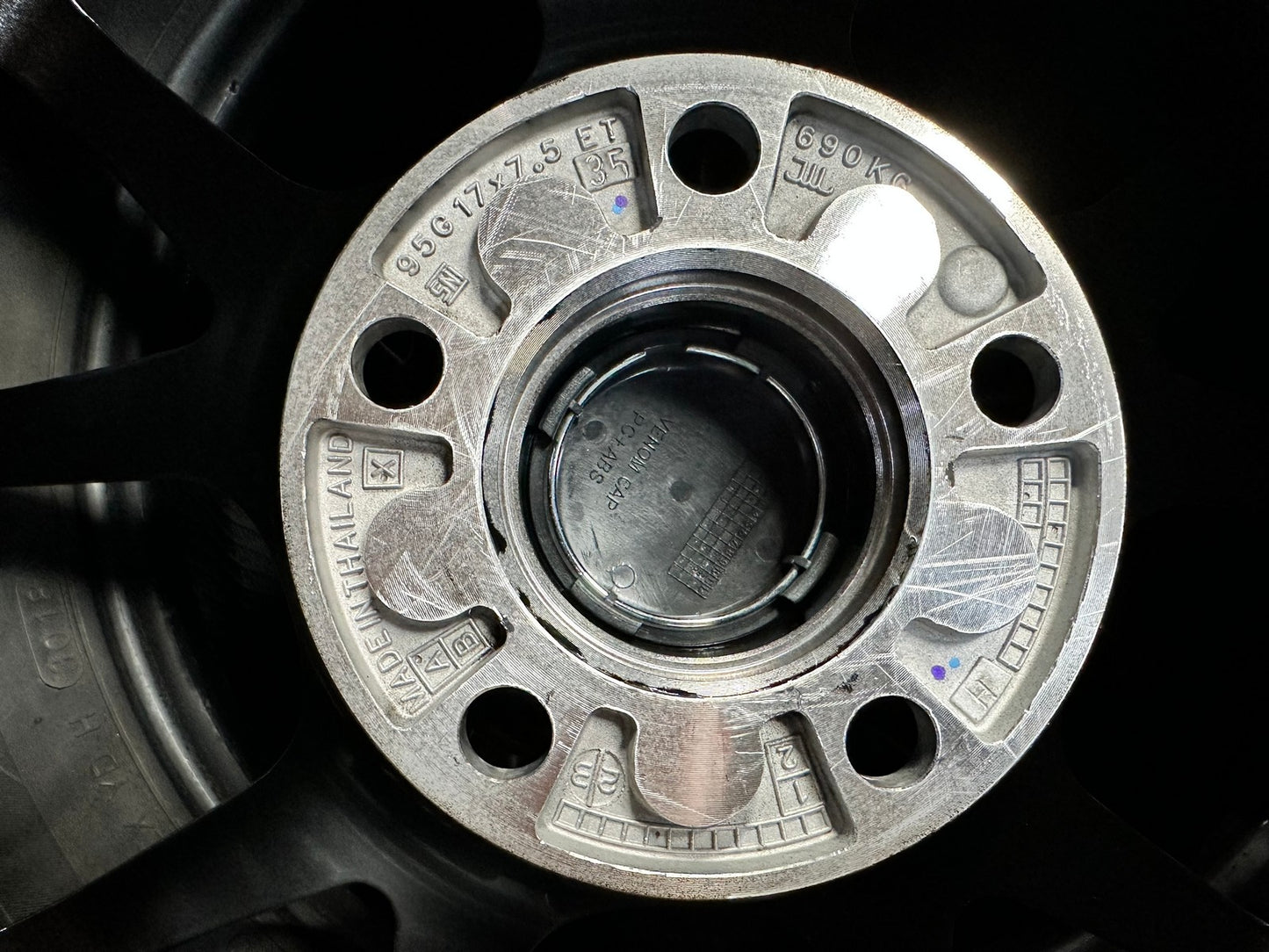 New 17X7.5 ET35 Lenso 95G Rim (4 wheel) Gloss Black 5X114.3