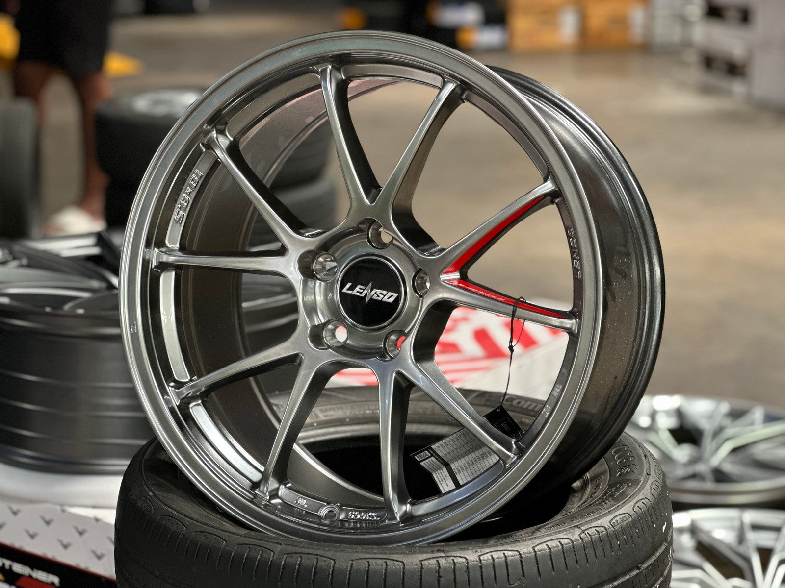 New 18X8.5 ET35 Lenso 95G Rim (4 wheel) Hyper Black 5X114.3 – King of Rims