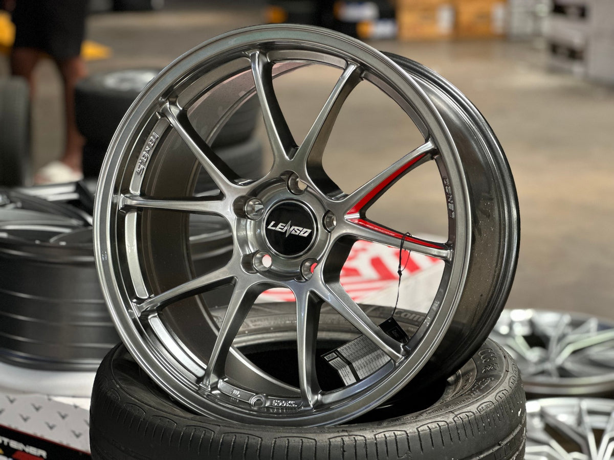 New 18X8.5 ET35 Lenso 95G Rim (4 wheel) Hyper Black 5X114.3