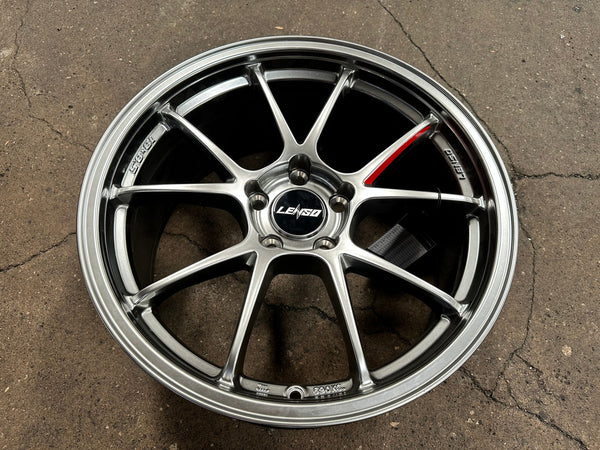 New 18X8.5 ET35 Lenso 95G Rim (4 wheel) Hyper Black 5X114.3