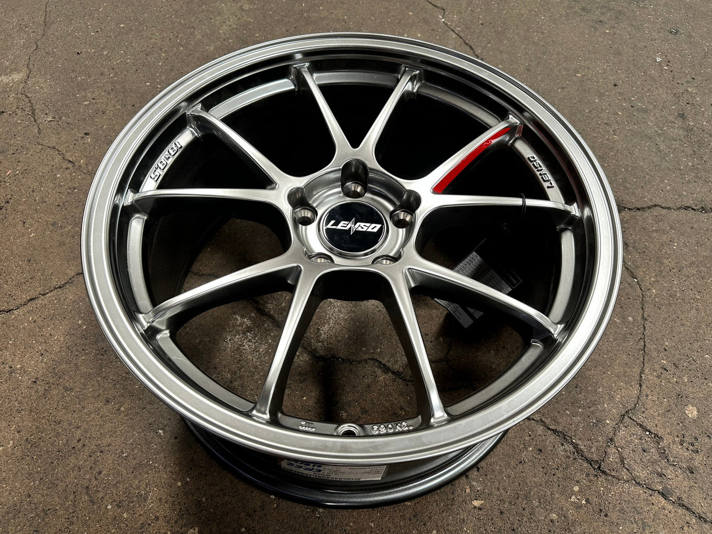 New 18X8.5 ET35 Lenso 95G Rim (4 wheel) Hyper Black 5X114.3