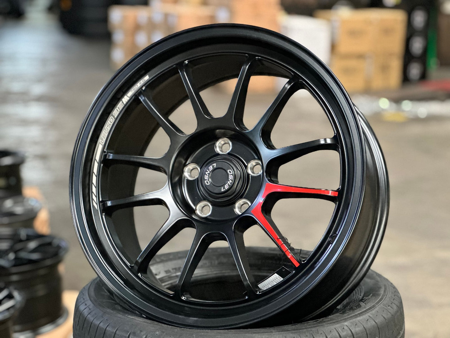 New 18X8.5 ET35 Lenso 96M Rim (4 wheel) Matt Black 5X114.3