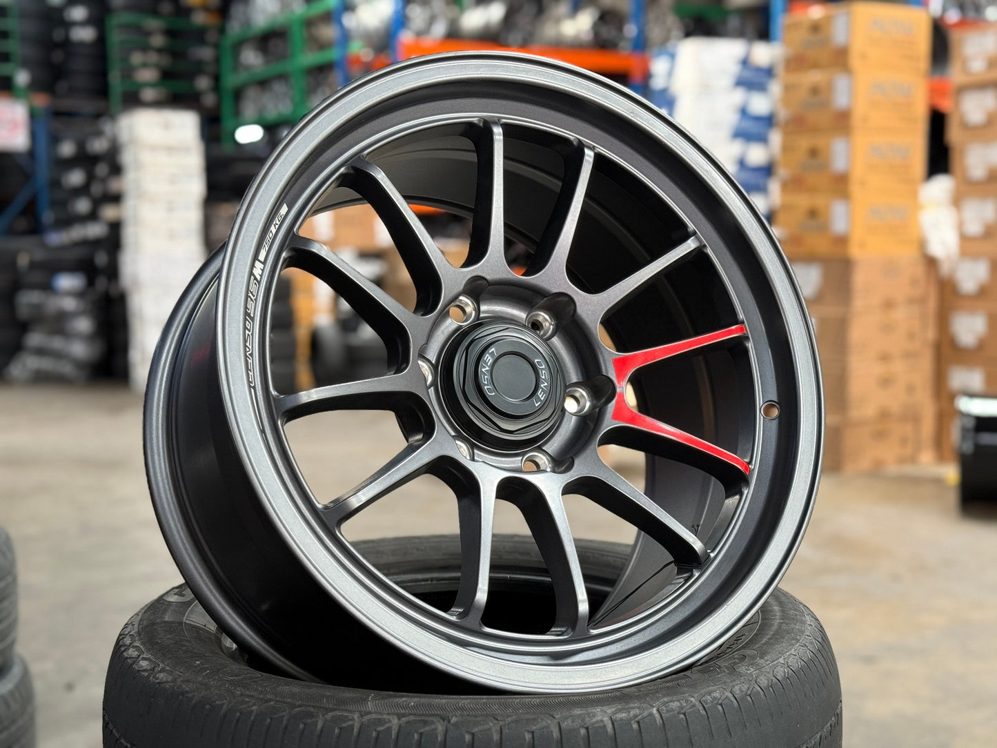 New 18X9.5 ET25 Lenso 96M Rim (4 wheel) Matt Gunmetal 6X139.7