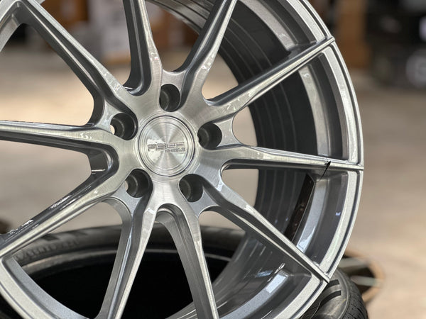 New 18X8.5 ET43 Asga A01 Rim (4 wheel) Gloss Silver 5X114.3