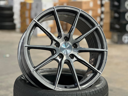 New 18X8.5 ET43 Asga A01 Rim (4 wheel) Gloss Gunmetal 5X112