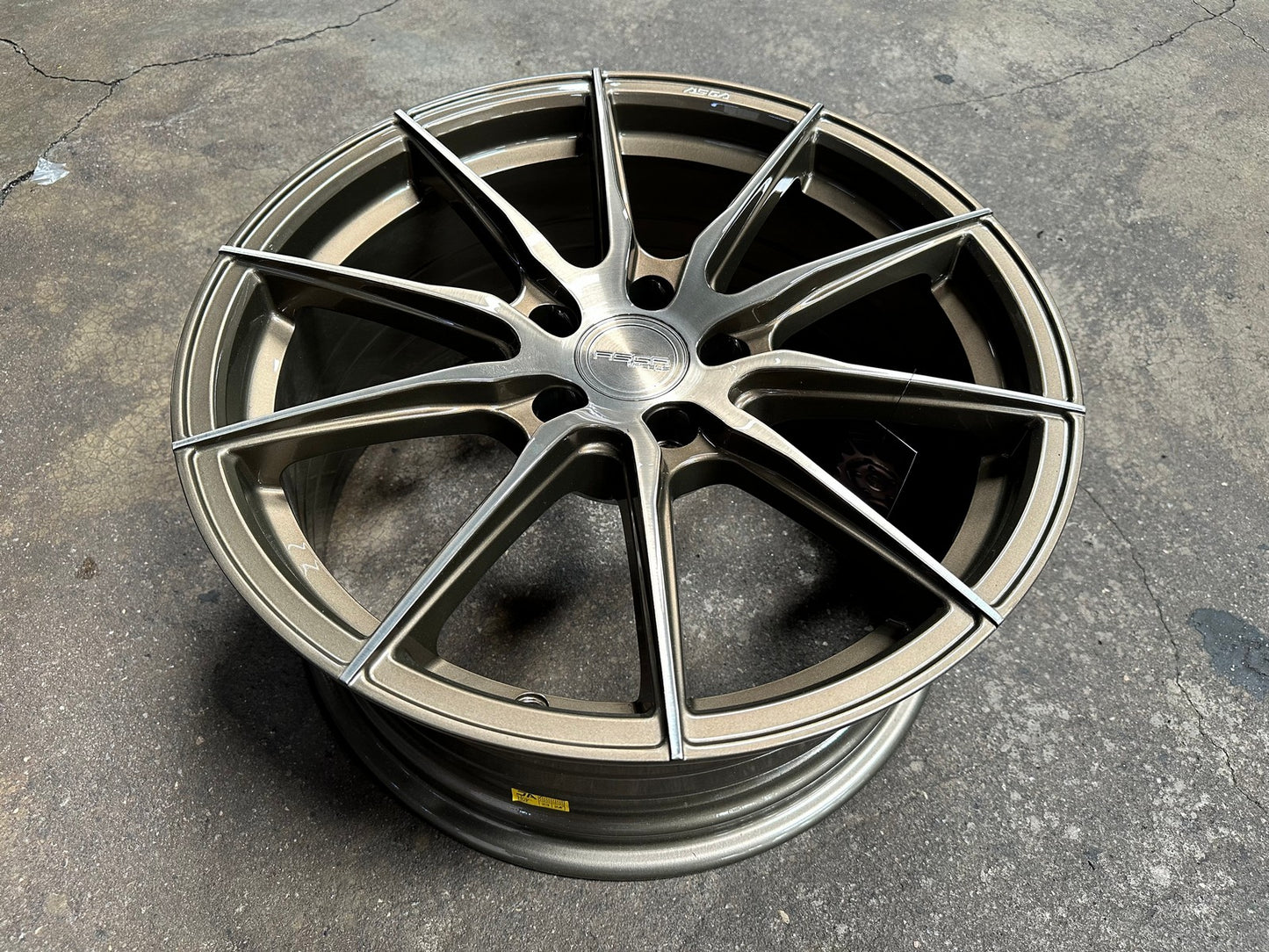 New 18X8.5 ET43 Asga A01 Rim (4 wheel) Gloss Bronze 5X112