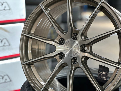 New 18X8.5 ET43 Asga A01 Rim (4 wheel) Gloss Bronze 5X112
