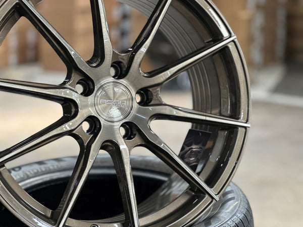 New 18X8.5 ET43 Asga A01 Rim (4 wheel) Gloss Bronze 5X114.3