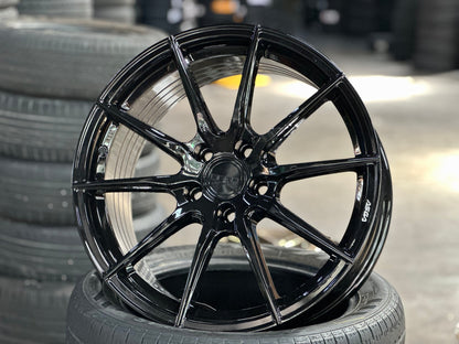 New 18X8.5 ET43 Asga A01 Rim (4 wheel) Gloss Black 5X114.3