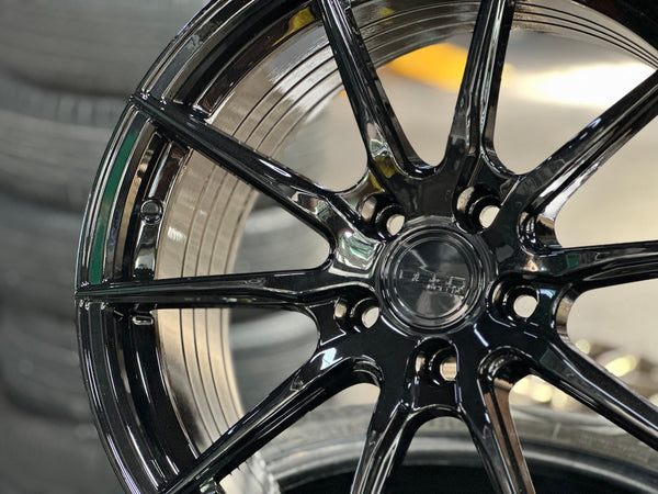 New 18X8.5 ET43 Asga A01 Rim (4 wheel) Gloss Black 5X112