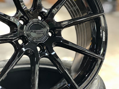 New 18X8.5 ET43 Asga A01 Rim (4 wheel) Gloss Black 5X114.3