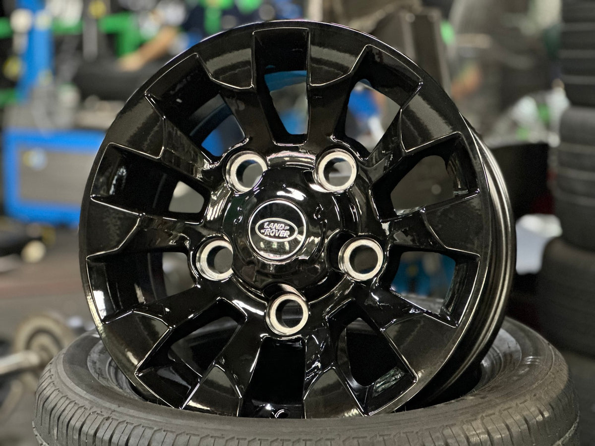 New 16X7 ET20 Sawtooth Rim (5 wheel) Gloss Black 5X165.1