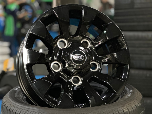 New 16X7 ET20 Sawtooth Rim (5 wheel) Gloss Black 5X165.1