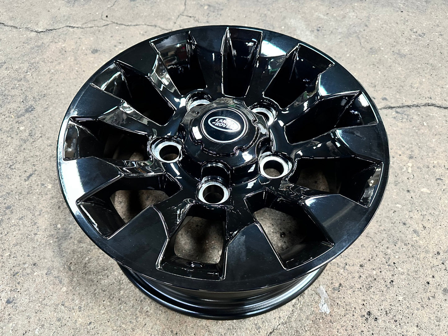 New 16X7 ET20 Sawtooth Rim (5 wheel) Gloss Black 5X165.1
