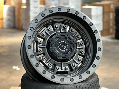 New 20X9.5 ET-18 Black Rhino Abrams Rim (4 wheel) Matt Gunmetal 8X165.1