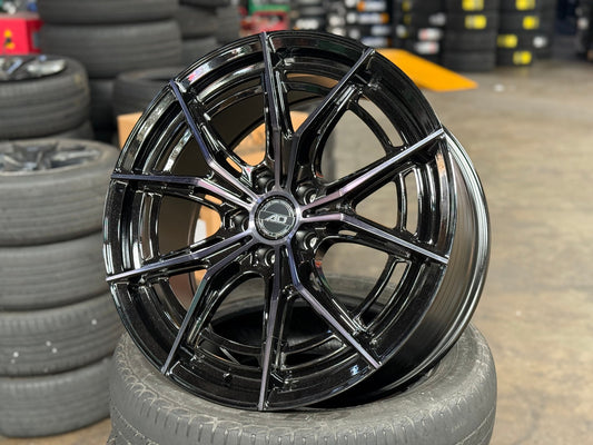 New 19X8.5 ET35 AD Wheel ADF7 Rim (4 wheel) Gloss Black 5X108