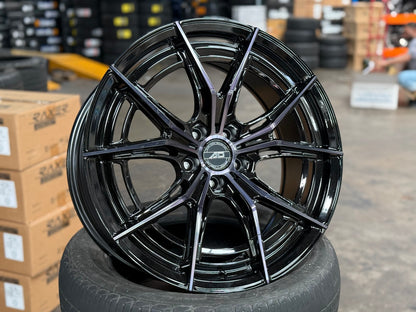 New 19X8.5 ET35 AD Wheel ADF7 Rim (4 wheel) Gloss Black 5X108