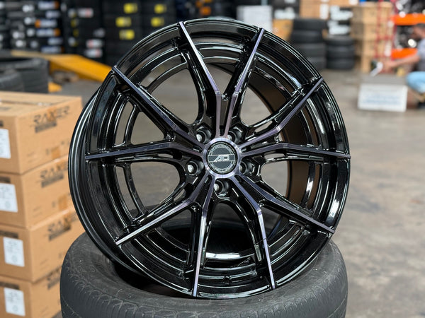 New 19X8.5 ET35 AD Wheel ADF7 Rim (4 wheel) Gloss Black 5X108
