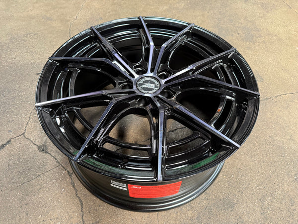 New 19X8.5 ET35 AD Wheel ADF7 Rim (4 wheel) Gloss Black 5X108