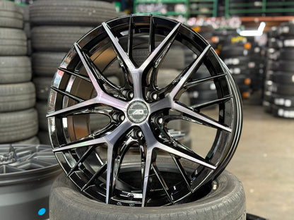 New 19X8.5 ET35 AD Wheel AD02 Rim (4 wheel) Gloss Black 5X120