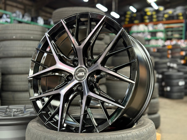 New 19X8.5 ET35 AD Wheel AD02 Rim (4 wheel) Gloss Black 5X120