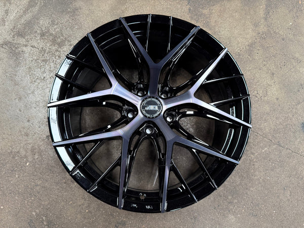 New 19X8.5 ET35 AD Wheel AD02 Rim (4 wheel) Gloss Black 5X120