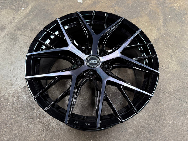 New 19X8.5 ET35 AD Wheel AD02 Rim (4 wheel) Gloss Black 5X120