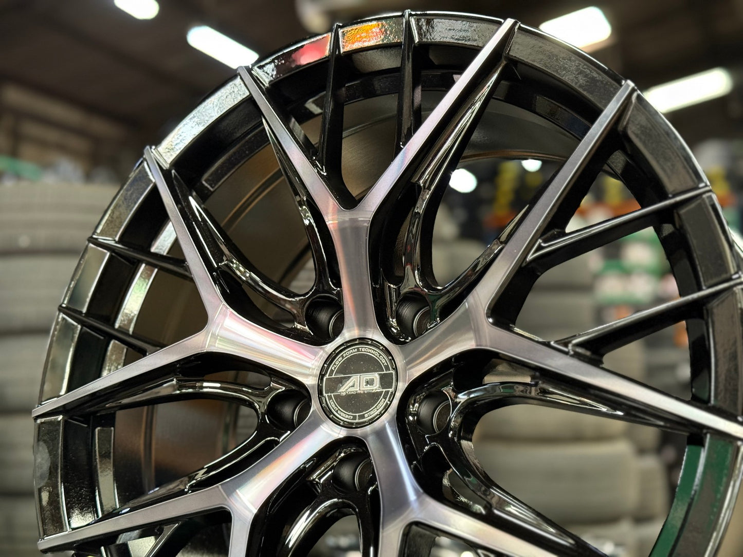 New 19X8.5 ET35 AD Wheel AD02 Rim (4 wheel) Gloss Black 5X120