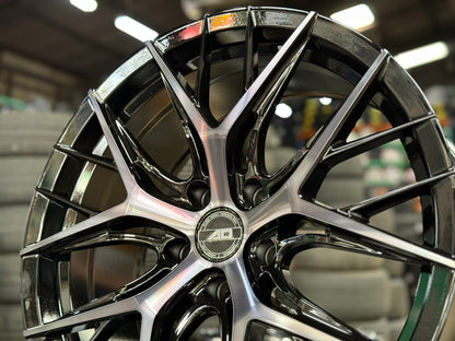 New 19X8.5 ET35 AD Wheel AD02 Rim (4 wheel) Gloss Black 5X120