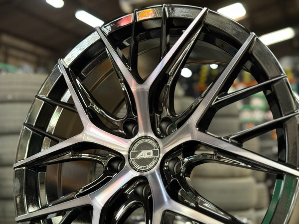 New 19X8.5 ET35 AD Wheel AD02 Rim (4 wheel) Gloss Black 5X120
