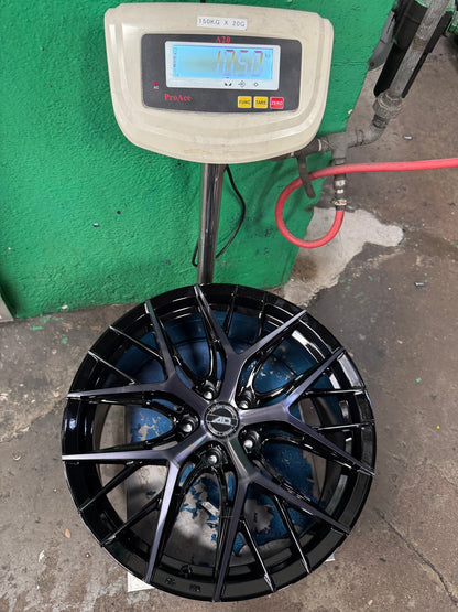 New 19X8.5 ET35 AD Wheel AD02 Rim (4 wheel) Gloss Black 5X120