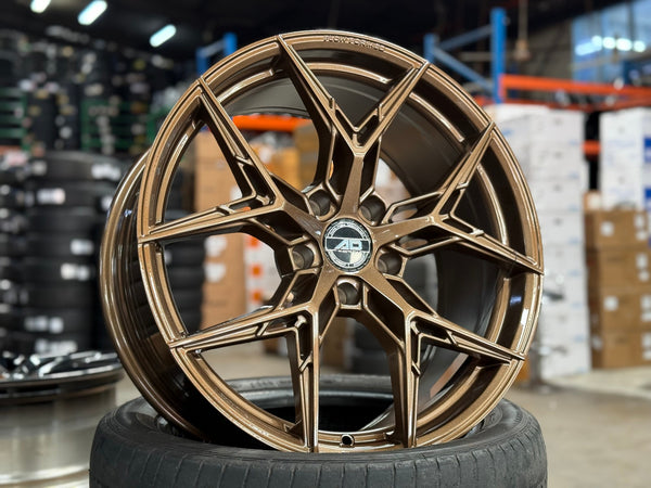 New 19X8.5 ET35 AD Wheel ADF50 Rim (4 wheel) Gloss Bronze 5X120