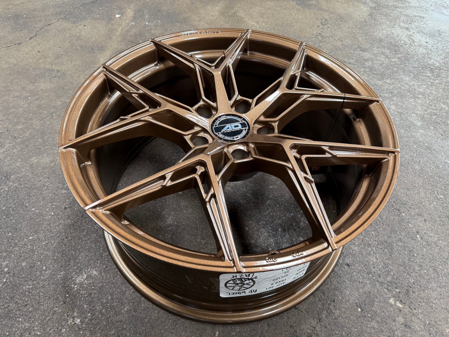New 19X8.5 ET35 AD Wheel ADF50 Rim (4 wheel) Gloss Bronze 5X120