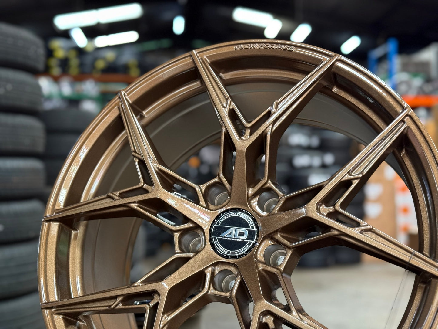 New 19X8.5 ET35 AD Wheel ADF50 Rim (4 wheel) Gloss Bronze 5X120