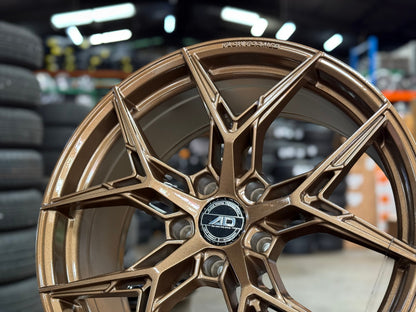 New 19X8.5 ET35 AD Wheel ADF50 Rim (4 wheel) Gloss Bronze 5X120